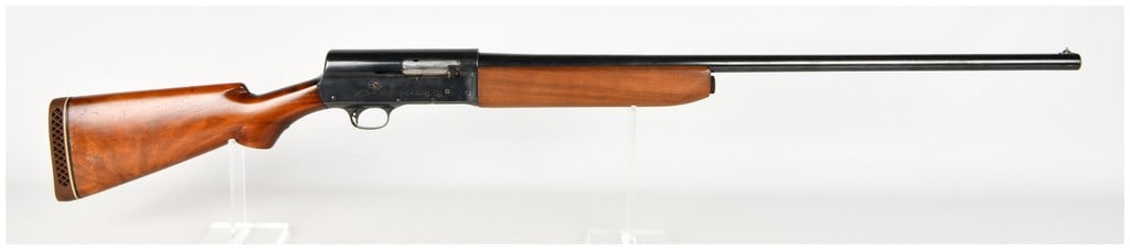 Remington The Sportsman Semi-Automatic Shotgun 12 Gauge with 30 Inch Barrel: A Remington Model 11 The Sportsman semi-automatic shotgun chambered for 12 gauge. This example features a 30-inch barrel with a single bead front sight. The blued steel receiver is decorated with roll