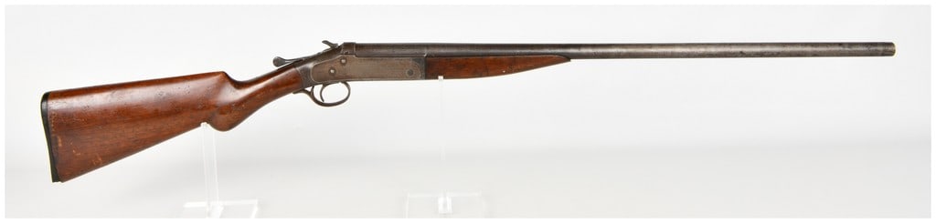 Iver Johnson Champion Single Shot Break Action Shotgun 16 Gauge with 28 Inch Barrel: This is an Iver Johnson Champion single-shot break-action shotgun chambered in 16 gauge. The firearm is configured with a 28-inch barrel featuring a choke bore and is designed with a top-lever break-o
