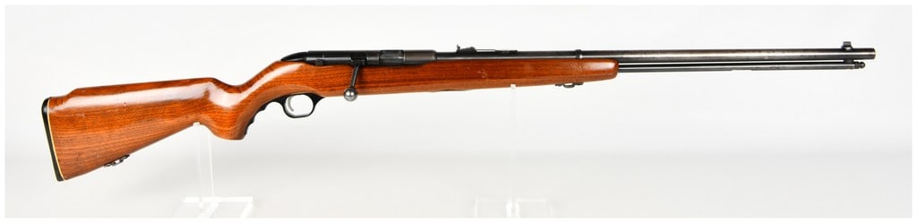 O.F. Mossberg & Sons Model 346KA Bolt Action Rifle .22 S L-LR with 24 Inch Barrel: This O.F. Mossberg & Sons Model 346KA is a bolt-action rifle chambered for .22 Short, Long, or Long Rifle ammunition. The rifle is configured with a 24-inch blued steel barrel and a full-length under-