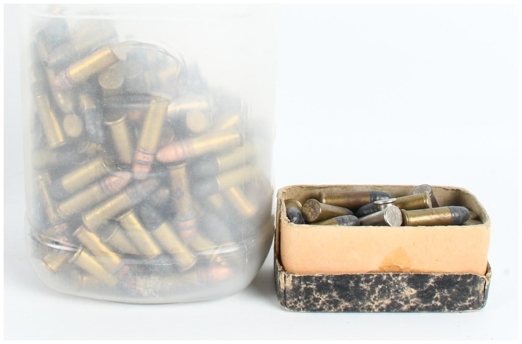 A Lot of 295 Rounds of Remington and CCI .22 Long Rifle Rimfire Ammunition: This lot consists of 295 rounds of .22 caliber rimfire ammunition, primarily chambered in .22 Long Rifle. The assortment includes cartridges with both plain lead round-nose bullets and copper-washed o