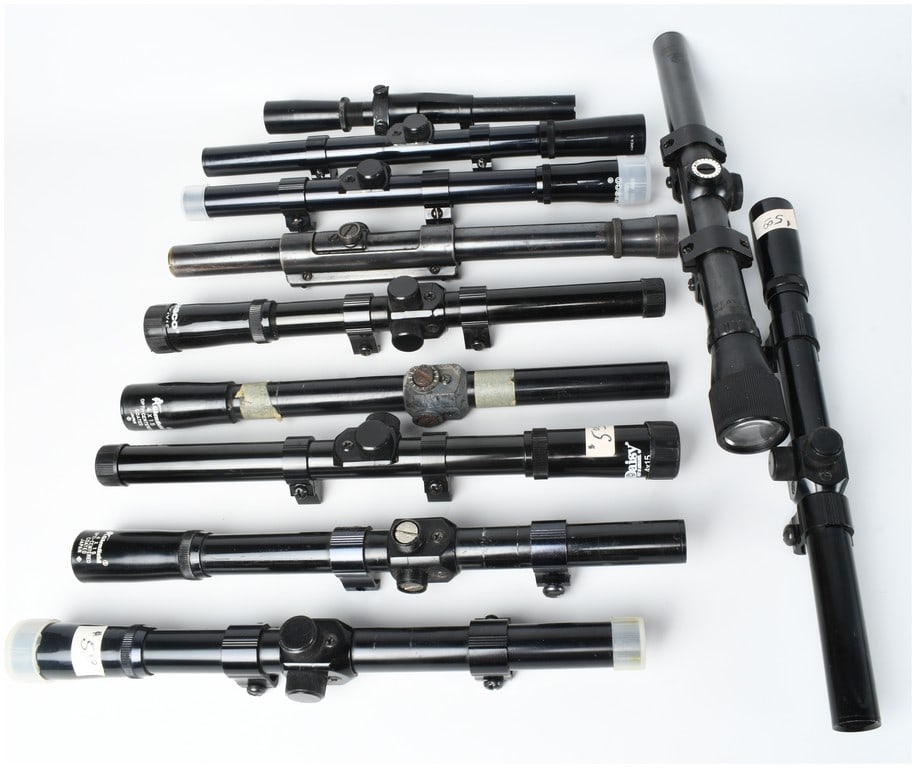 A Collection of Eleven Rimfire and Air Rifle Scopes (1 of 13)