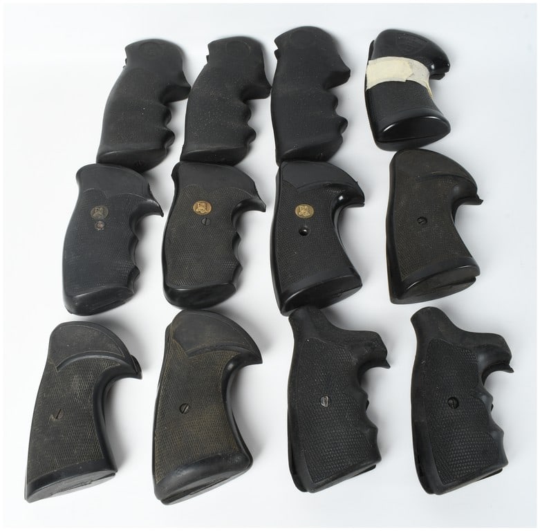 A Collection of 12 Assorted Pachmayr and Hogue Rubber and Synthetic Handgun Grips (1 of 7)