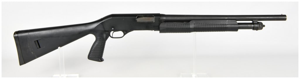 Stevens Model 320 Pump Action Shotgun 12 Gauge with 18.5 Inch Barrel: This Stevens Model 320 pump action 12 gauge shotgun is a utility focused firearm suited for home defense or tactical applications. It features an 18.5 inch barrel chambered for both 2 3/4 inch and 3 i