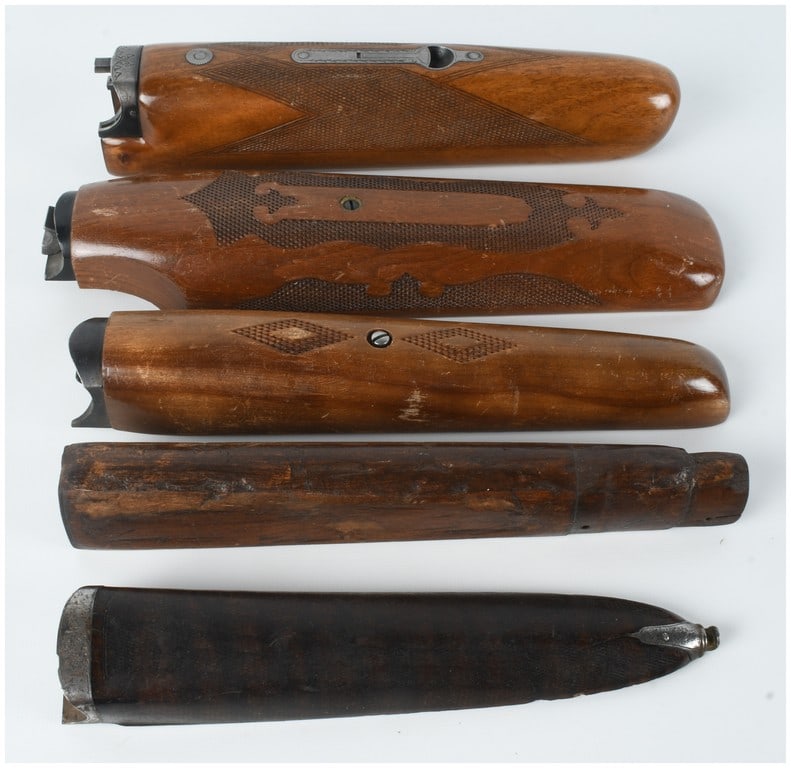 5 Vintage Wooden Shotgun Forearms of Various Styles (1 of 8)