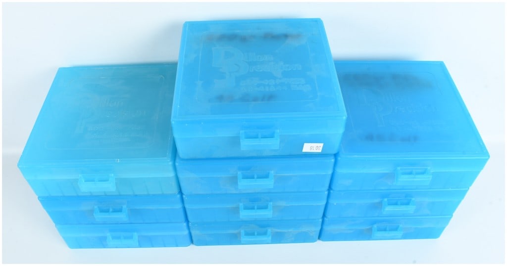 10 Dillon Precision Blue Plastic Ammunition Storage Boxes - 2