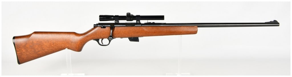 Marlin Model 25 Bolt Action Rifle .22 S, L, & LR with 22 Inch Barrel: This Marlin Model 25 is a bolt-action rimfire rifle chambered for .22 Short, Long, and Long Rifle cartridges, designed as a versatile platform for target shooting and small game hunting. It features a