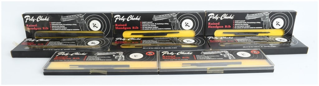A Collection of 8 Vintage Poly-Choke Raised Handgun Rib Kits for Ruger Models (1 of 7)