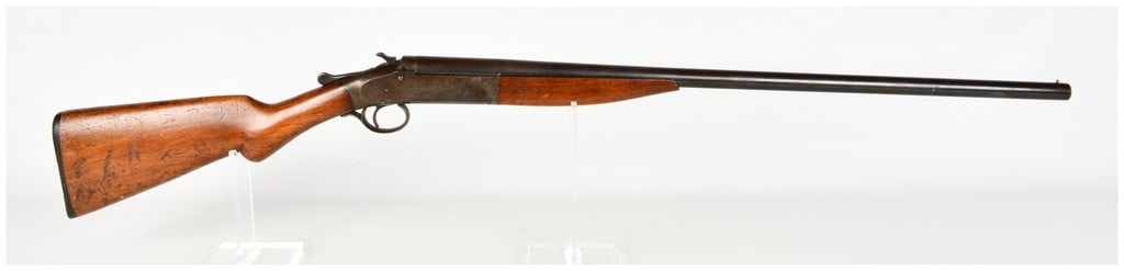 Iver Johnson Champion Single Shot Shotgun 16 Gauge with 28 Inch Barrel: This is a single-shot break-action shotgun manufactured by Iver Johnson's Arms & Cycle Works chambered for 16 gauge. The firearm features a 28-inch barrel with a choke bore and a single brass bead fro