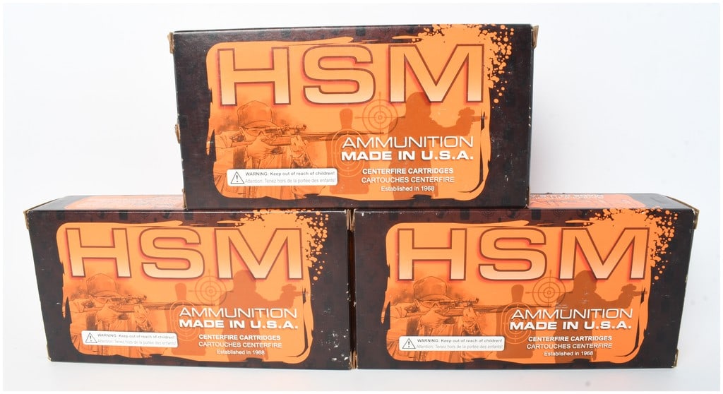 A Lot of 60 Rounds of HSM .223 Winchester Super Short Magnum Centerfire Ammunition with 55 Grain (1 of 4)