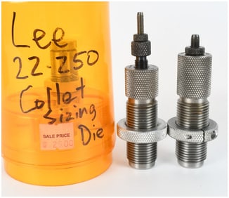 A Pair of RCBS and Lee .22-250 Remington Reloading Die Sets