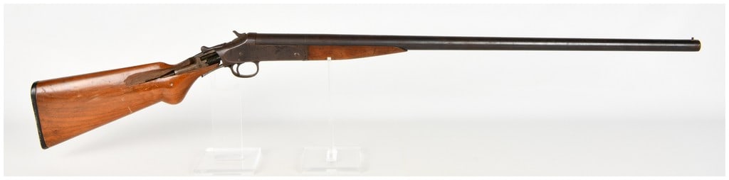 Harrington & Richardson Single Shot Break Action Shotgun 12 Gauge with 30 Inch Barrel for Repair: This is a single-shot, break-action shotgun manufactured by Harrington and Richardson, chambered in 12 gauge and equipped with a 30-inch barrel. The firearm features a long, smoothbore barrel with a s