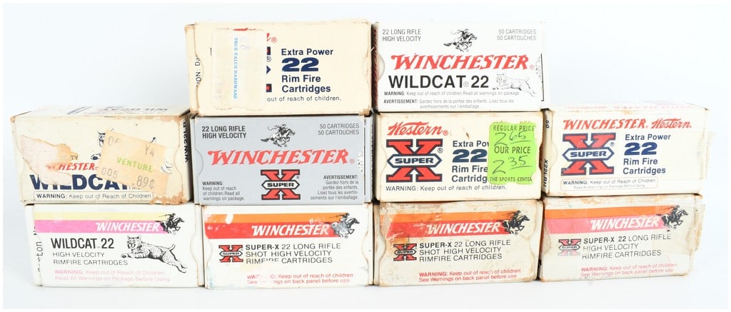 A Lot of 500 Rounds of Winchester and Western .22 Long Rifle Rimfire Ammunition (1 of 6)