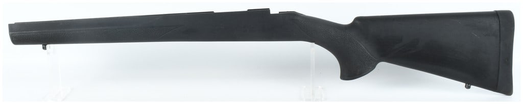 Howa Mini Action Synthetic Take-Off Rifle Stock: A black synthetic bolt-action rifle stock designed for the Howa Mini Action platform, identified as a new take-off component. The stock is constructed from a black composite material and features a sp