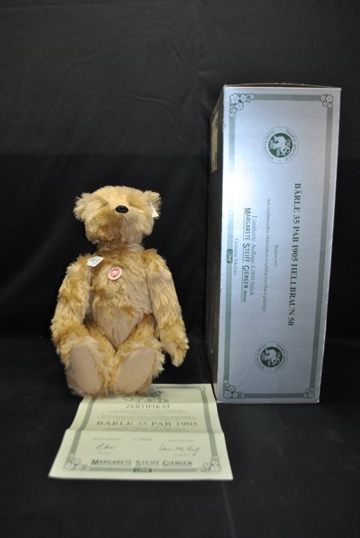 STEIFF TEDDY BEAR BARLE 35 PAB REPLICA 1905 (1 of 9)