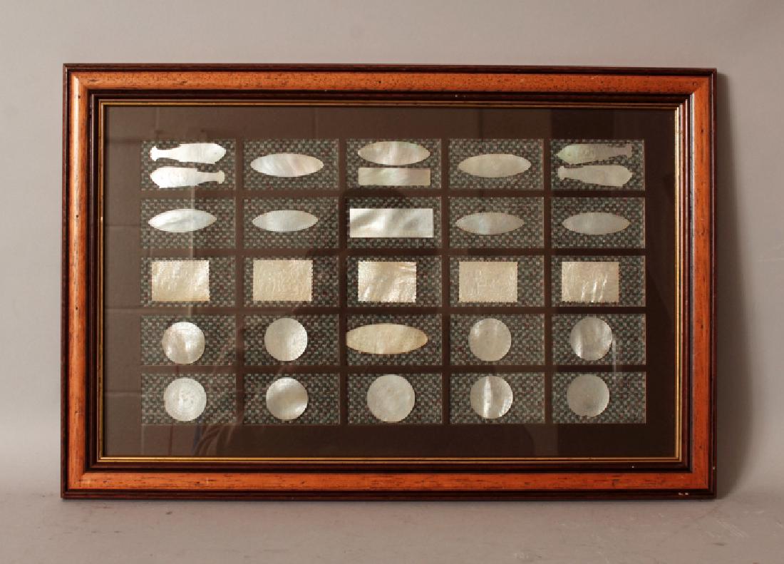 A FRAMED GROUP OF TWENTY-EIGHT EARLY 19TH CENTURY (1 of 8)