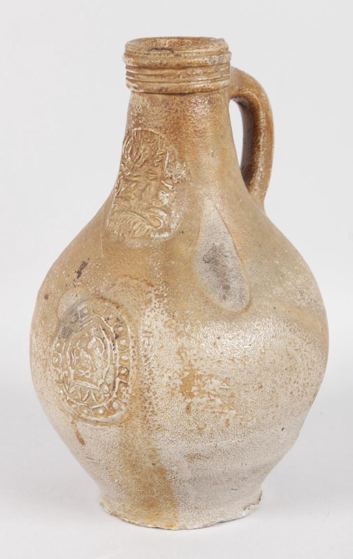 A GOOD BELLARMINE STONEWARE JUG.  9ins high. (1 of 1)