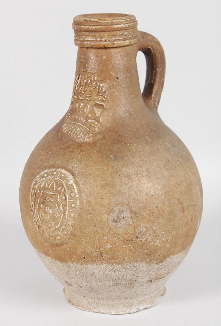 A GOOD BELLARMINE STONEWARE JUG.  9ins high. (1 of 1)