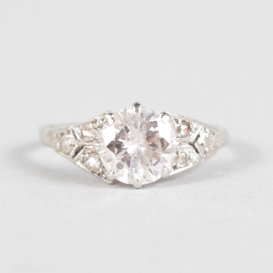 A LOVELY SINGLE STONE DIAMOND RING, 1.65CTS, set in (1 of 3)