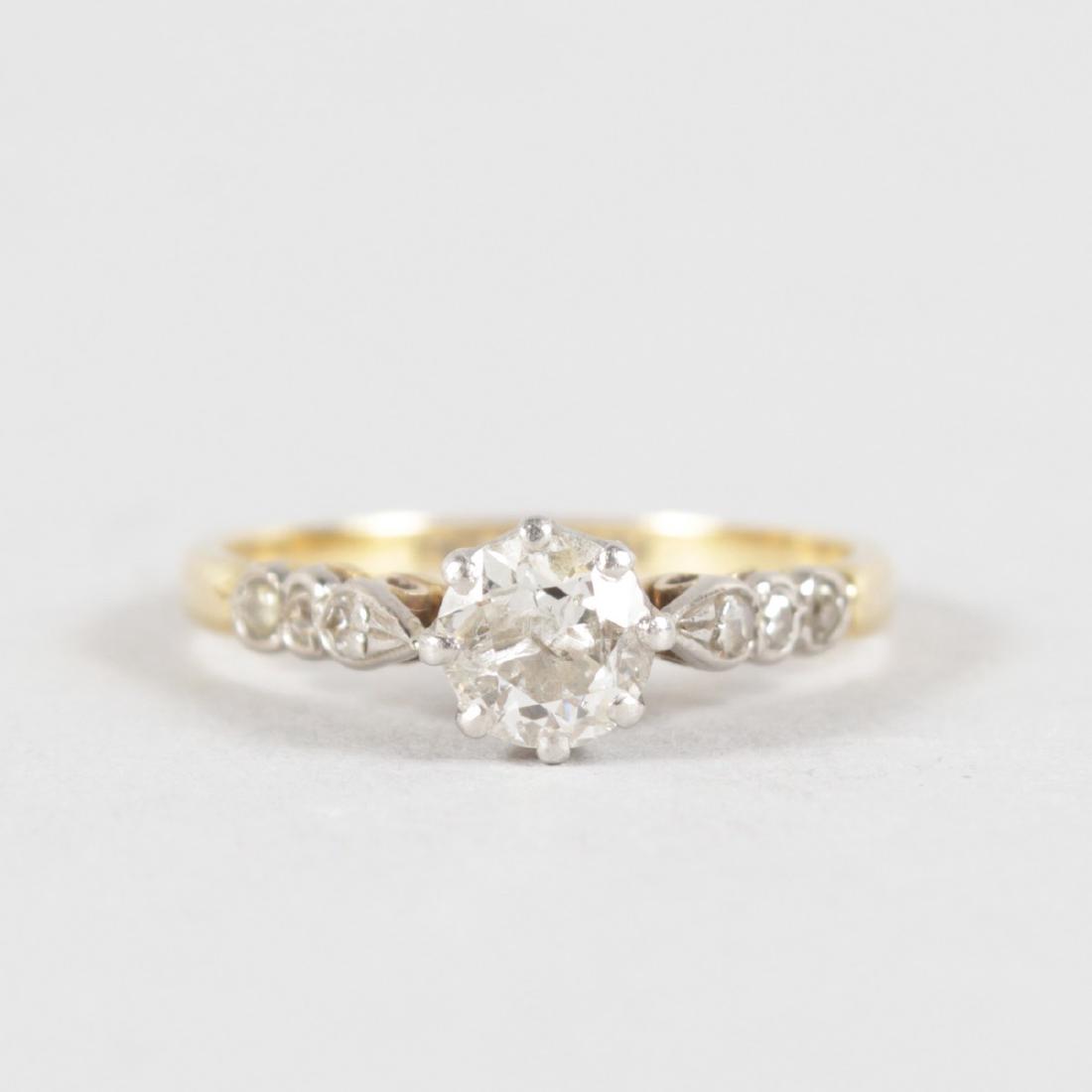 A SOLITAIRE DIAMOND RING set in 18ct white gold. (1 of 3)