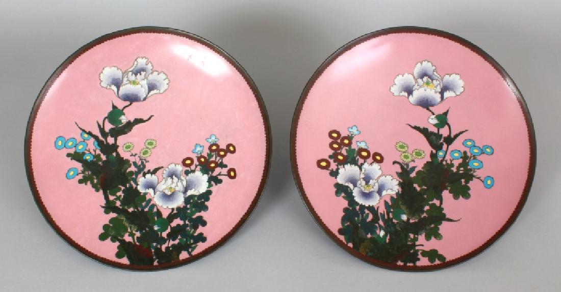 A PAIR OF 19TH CENTURY JAPANESE MEIJI PERIOD PINK (1 of 7)