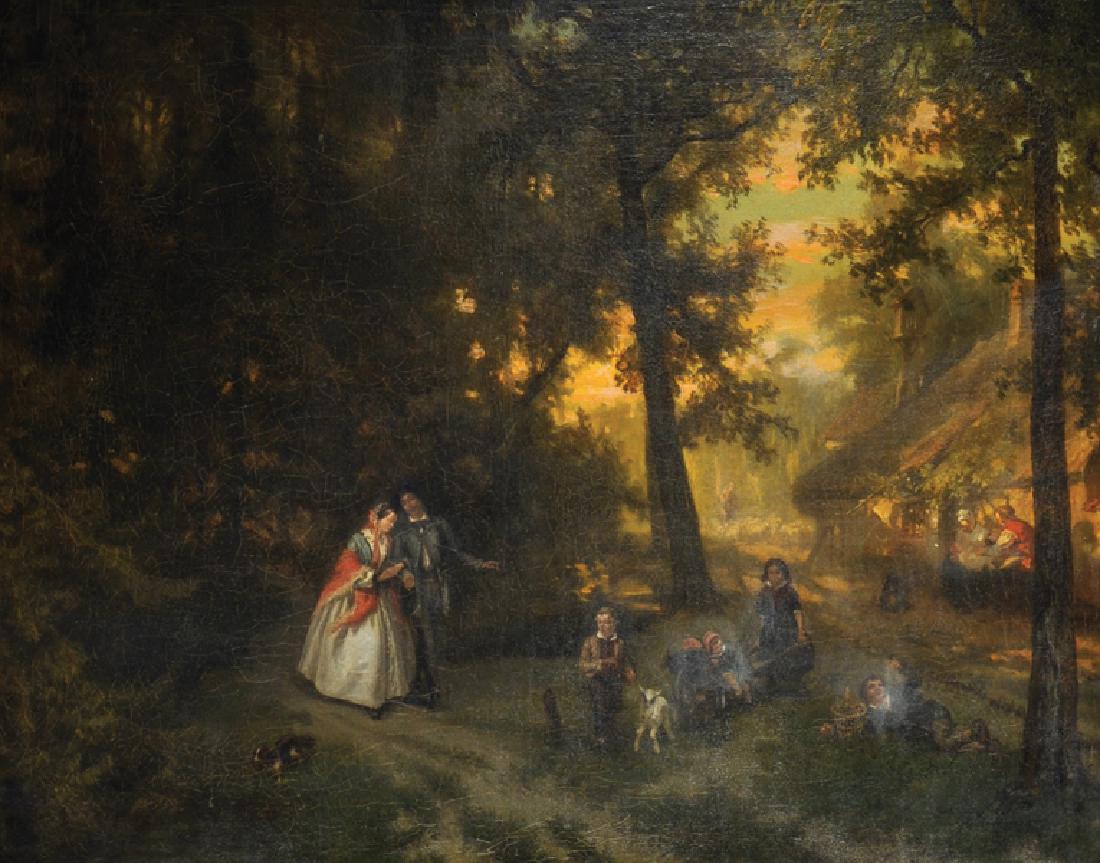 Florent Nicolas Crabeels (1829-1896) Belgian. "Park (1 of 5)