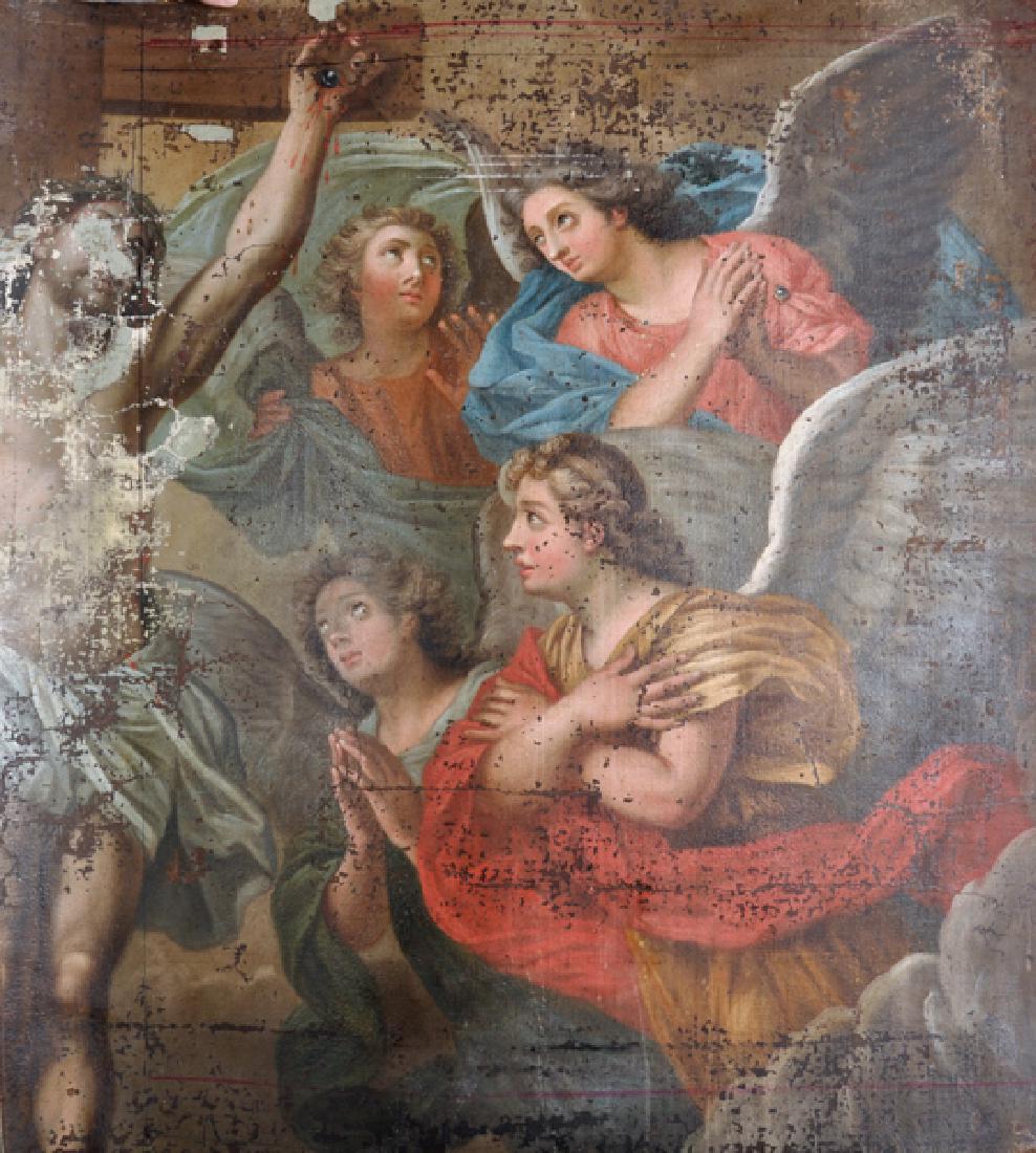 Late 18th Century Italian School. Figures Praying, Oil (1 of 3)