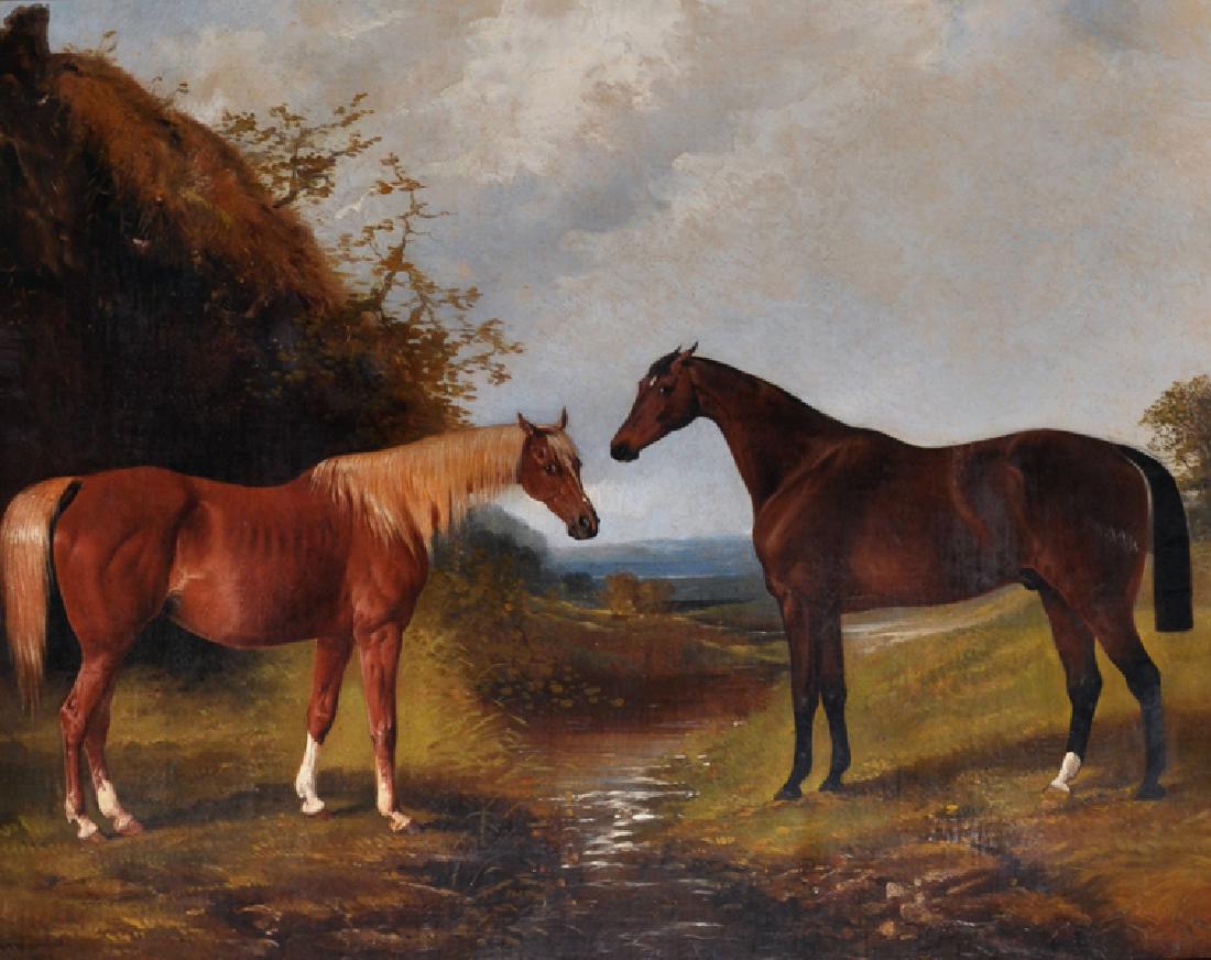 Henry Barraud (1811-1874) British. 'Equine Companions', (1 of 4)