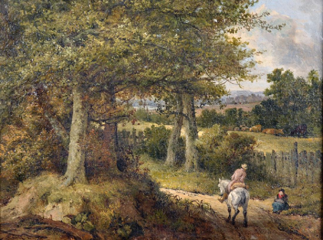 Manner of James Stark (1794-1859) British. A Norwich: Manner of James Stark (1794-1859) British. A Norwich Landscape, with a M