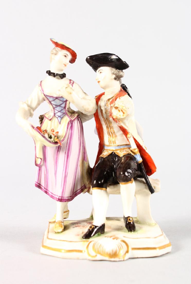 AN 18th CENTURY LUDWIGSBURG PORCELAIN GROUP OF TWO (1 of 3)