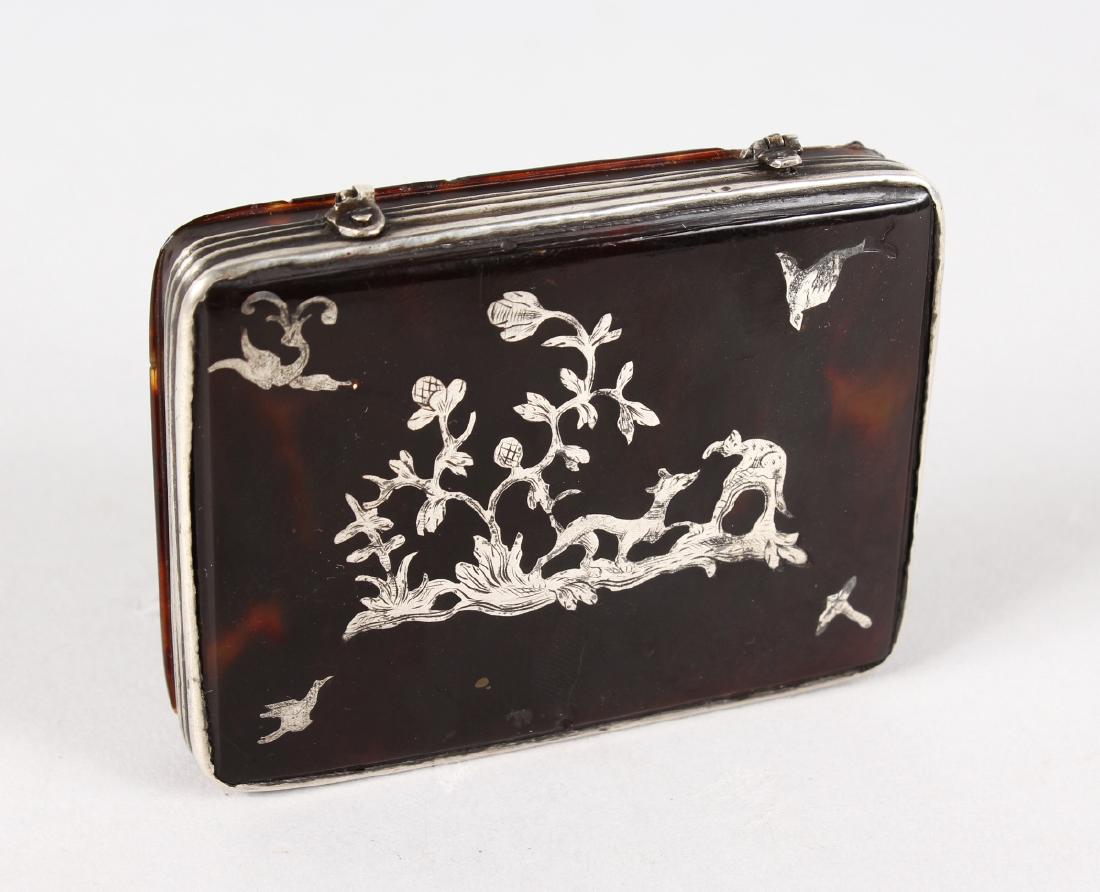 A GOOD 18th CENTURY FRENCH INLAID TORTOISESHELL BOX AND (1 of 3)