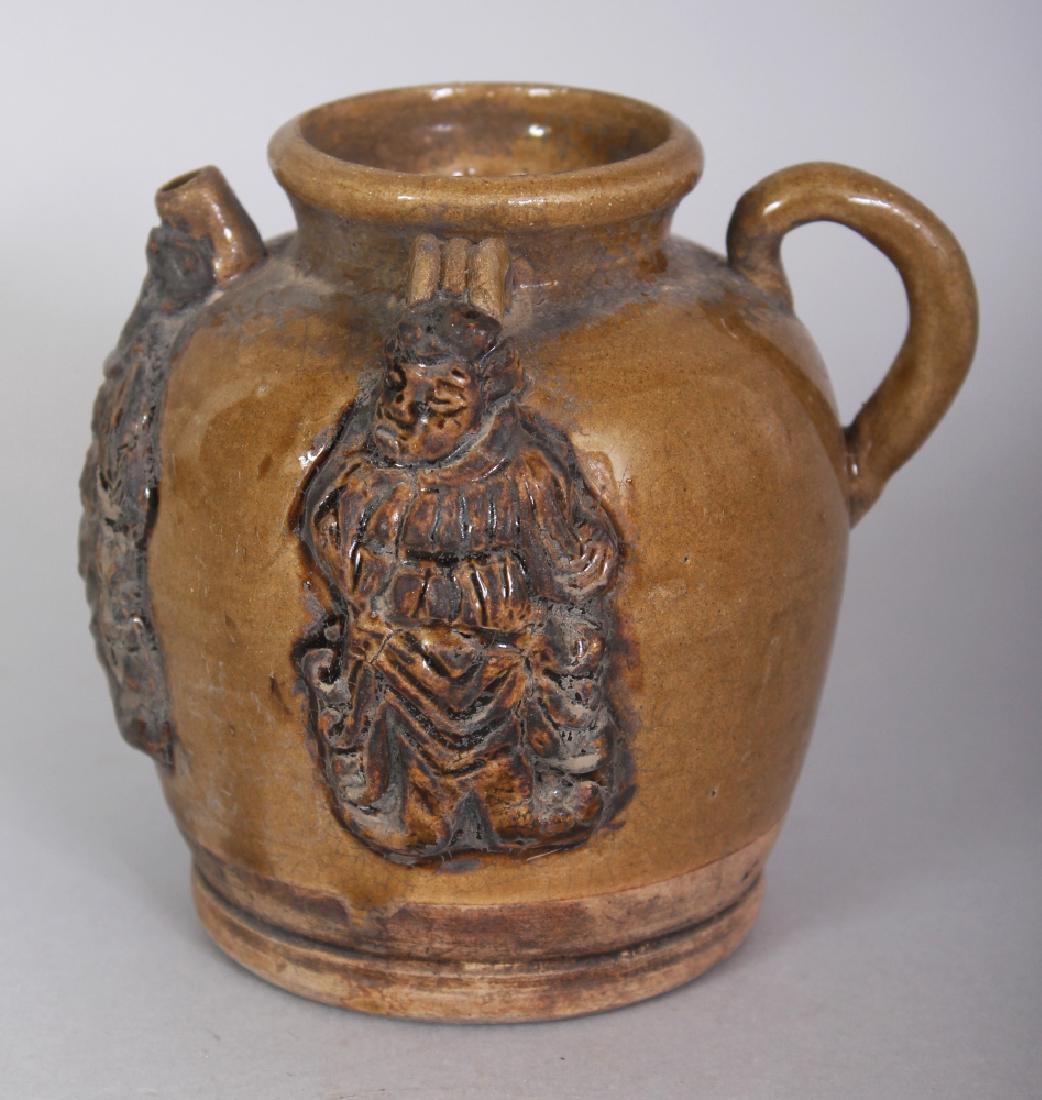 A CHINESE TANG STYLE CHANGSHA BROWN GLAZED CERAMIC (1 of 9)