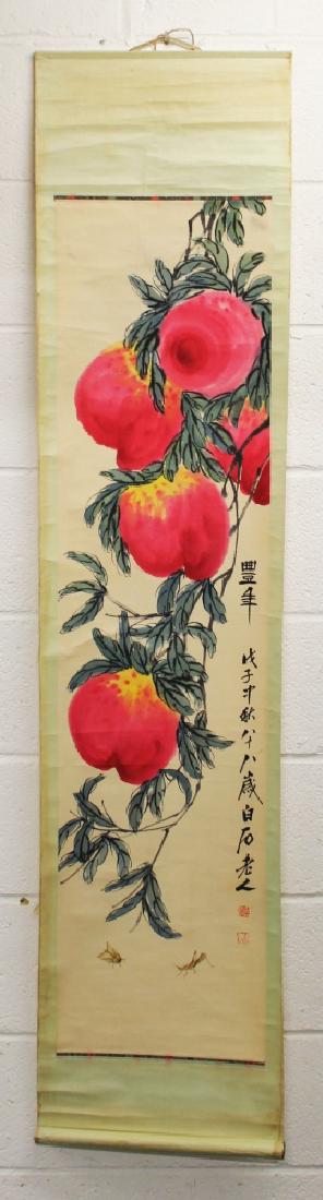 A CHINESE HANGING SCROLL PICTURE ON PAPER, depicting (1 of 6)