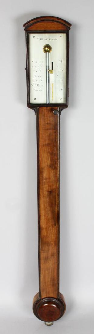A GOOD LATE 18TH CENTURY MAHOGANY CASED STICK BAROMETER (1 of 2)