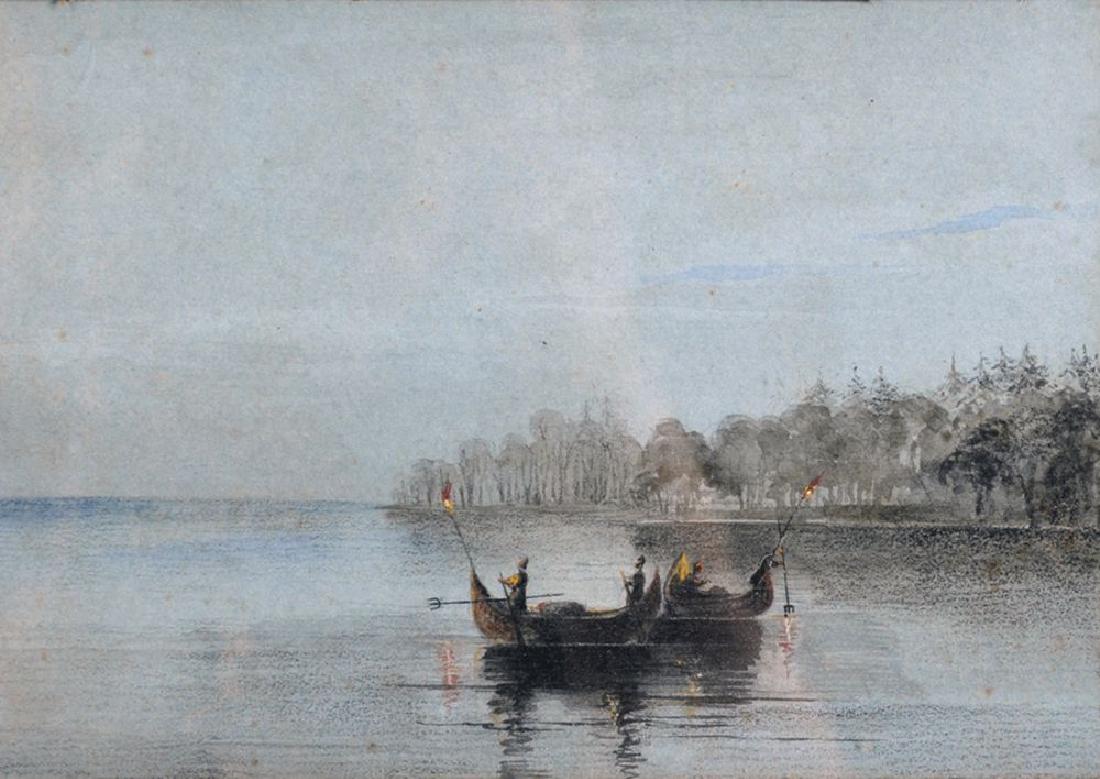 19th Century Canadian School. A Moonlit River (1 of 3)