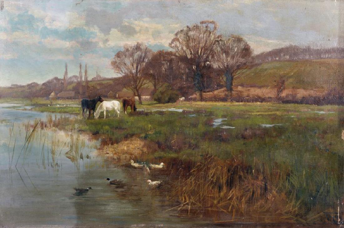 Henry Charles Fox (1855-1929) British. A River (1 of 4)