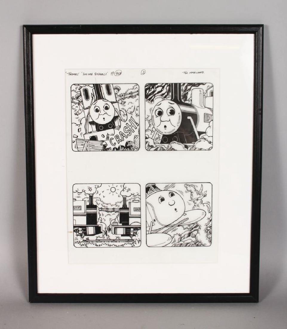 THOMAS THE TANK ENGINE by TIM MARWOOD.  Pen and Ink. (1 of 1)