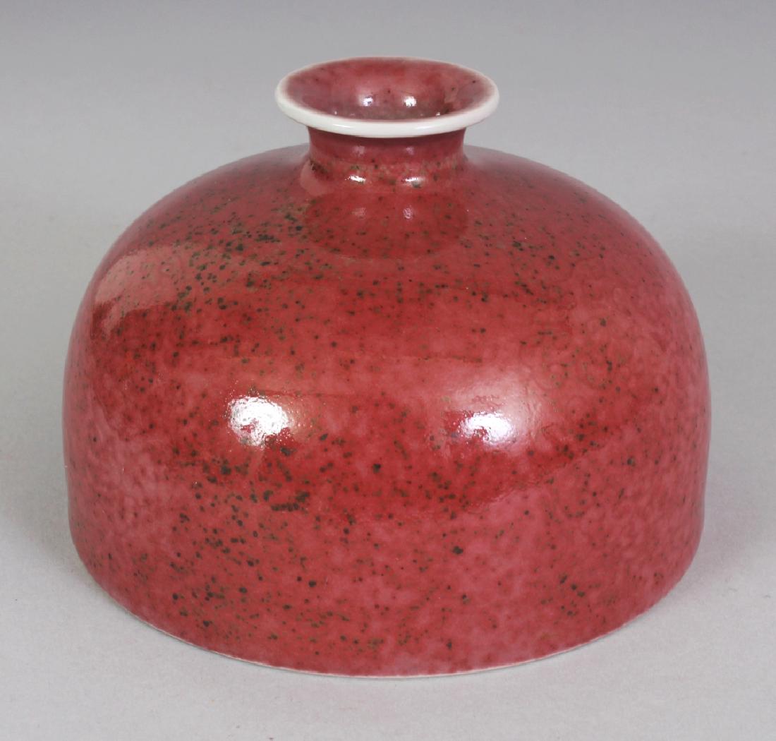 A CHINESE PEACH BLOSSOM GLAZED PORCELAIN WATER POT, the (1 of 7)