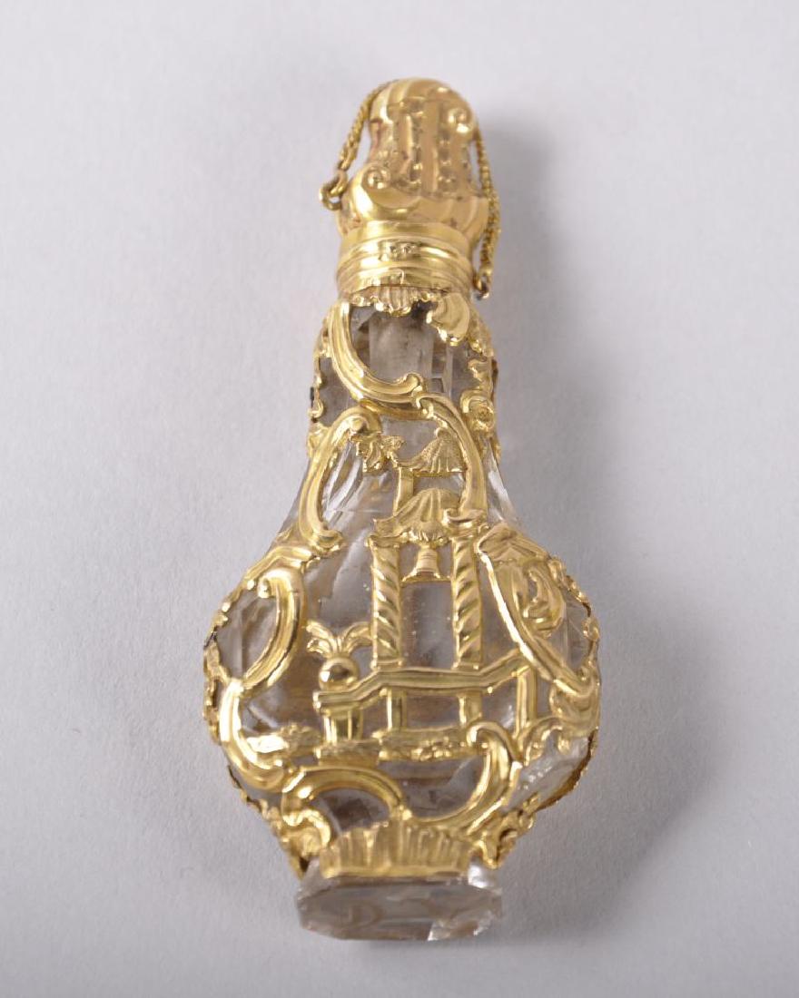 A SUPERB 18TH CENTURY ROCK CRYSTAL AND GOLD SCENT (1 of 1)