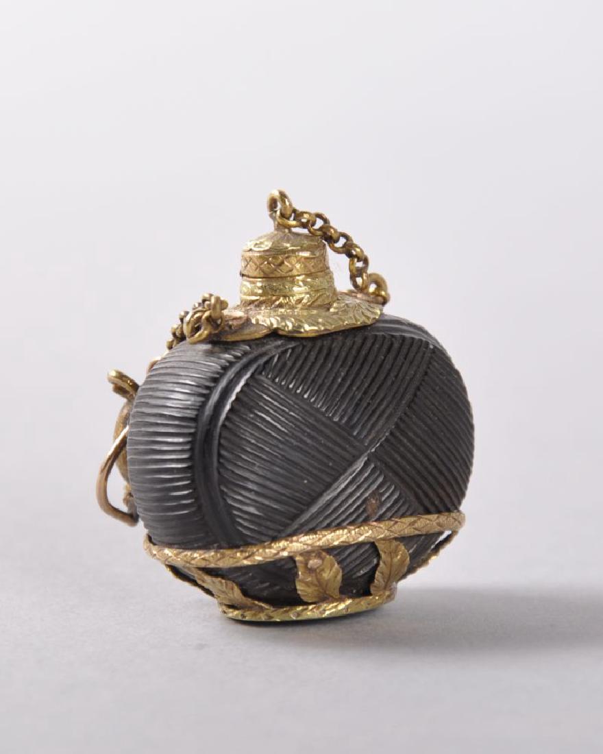 A 19TH CENTURY FRENCH CARVED FRUIT SCENT BOTTLE with (1 of 1)