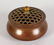 A LARGER CHINESE BRONZE CIRCULAR CENSER with pierced