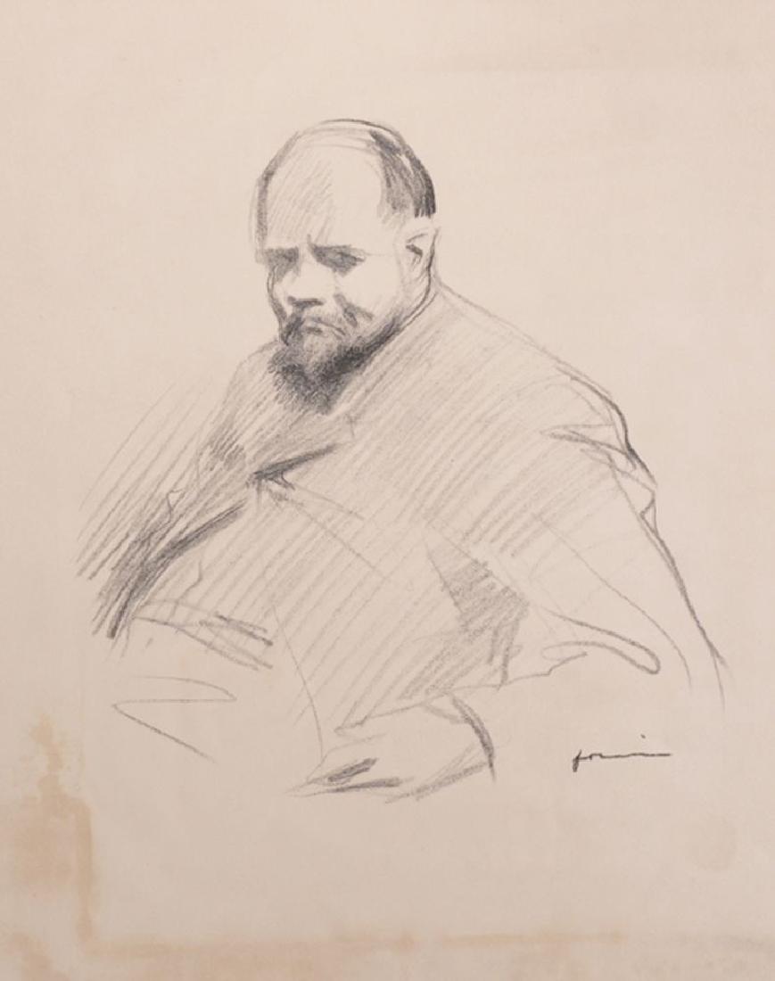 Jean-Louis Forain (1852-1931) French. Study of a Seated (1 of 3)