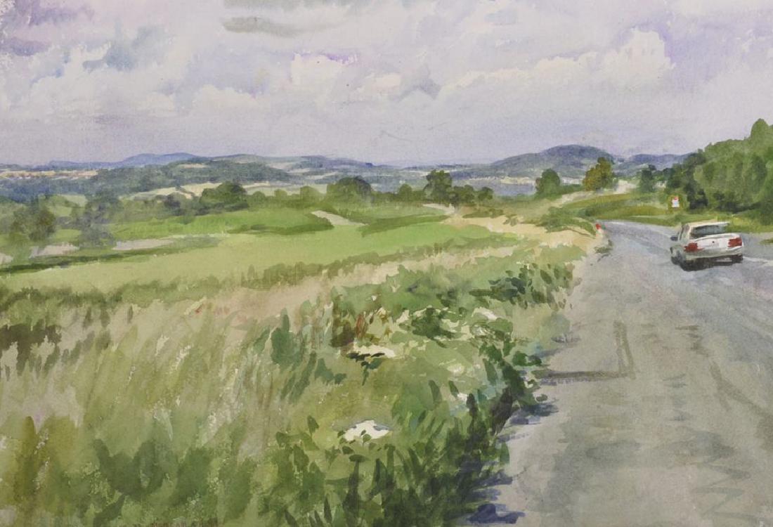 Howard Morgan (1949-    ) British. "Bromyard" A Car on (1 of 4)