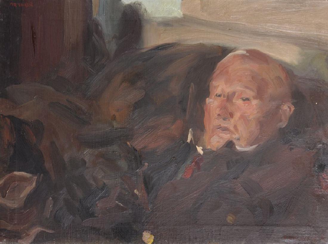 Howard Morgan (1949-    ) British. 'Arthur', Study of a (1 of 6)