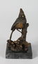 MILO A SMALL BRONZE OF A PARAKEET. 5ins high.