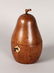 A PEAR TEA CADDY. 7ins high.
