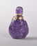 A RUSSIAN CUT AMETHYST PERFUME BOTTLE AND STOPPER, the