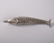 A 19TH CENTURY SILVER ARTICULATED FISH SCENT BOTTLE.