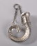 A VICTORIAN SILVER RAMS HORN SHAPED SCENT BOTTLE with