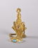 A SUPERB 18TH CENTURY GOLD PERFUME BOTTLE, stopper,