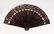 A GOOD FIGURED TORTOISESHELL FAN, 14ins wide open.